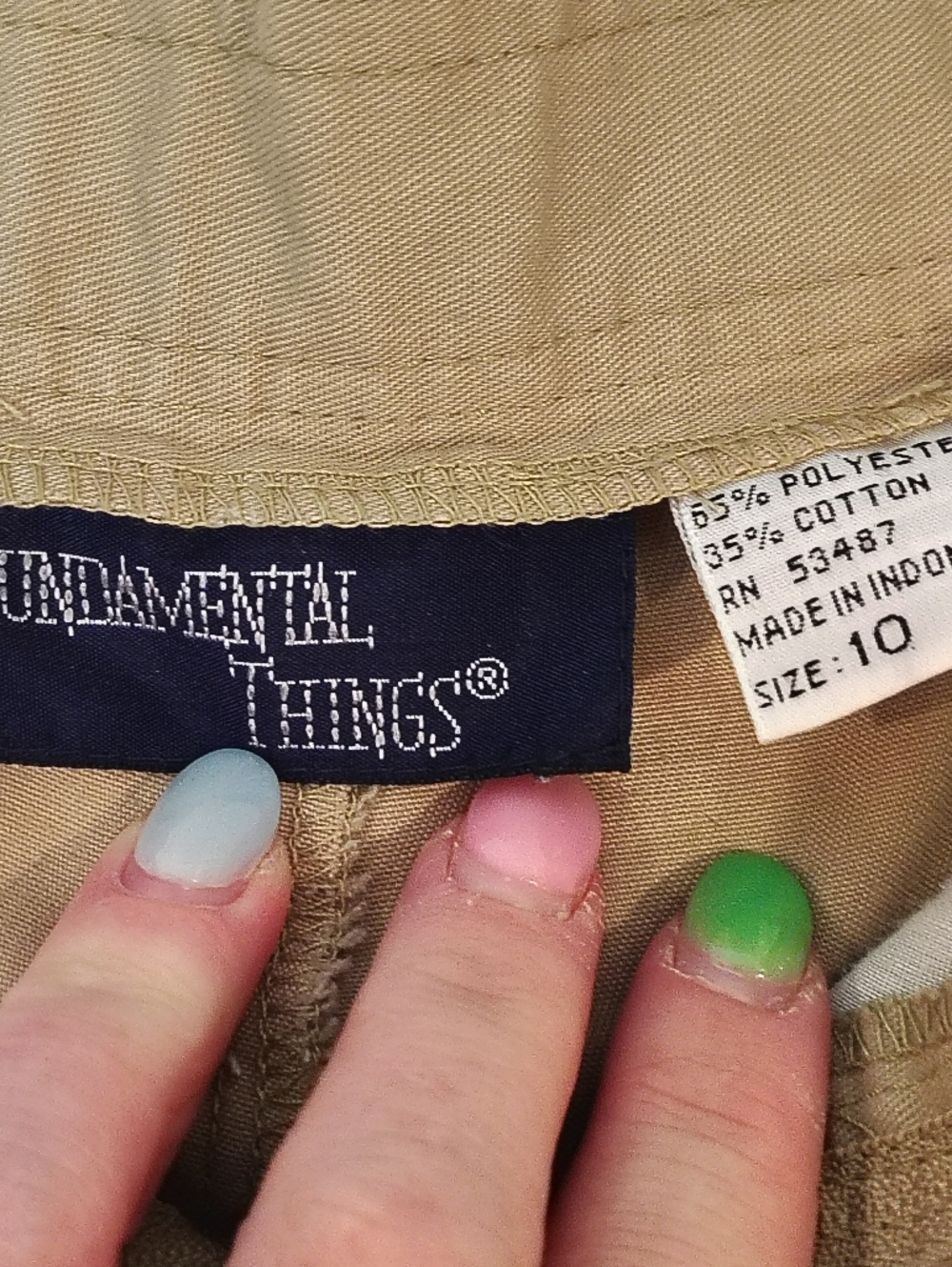 Vintage High Waist Khaki Shorts WOMENS SZ 10 PLEATED PREPPY ACADEMIA OLD MONEY - Picture 3 of 4